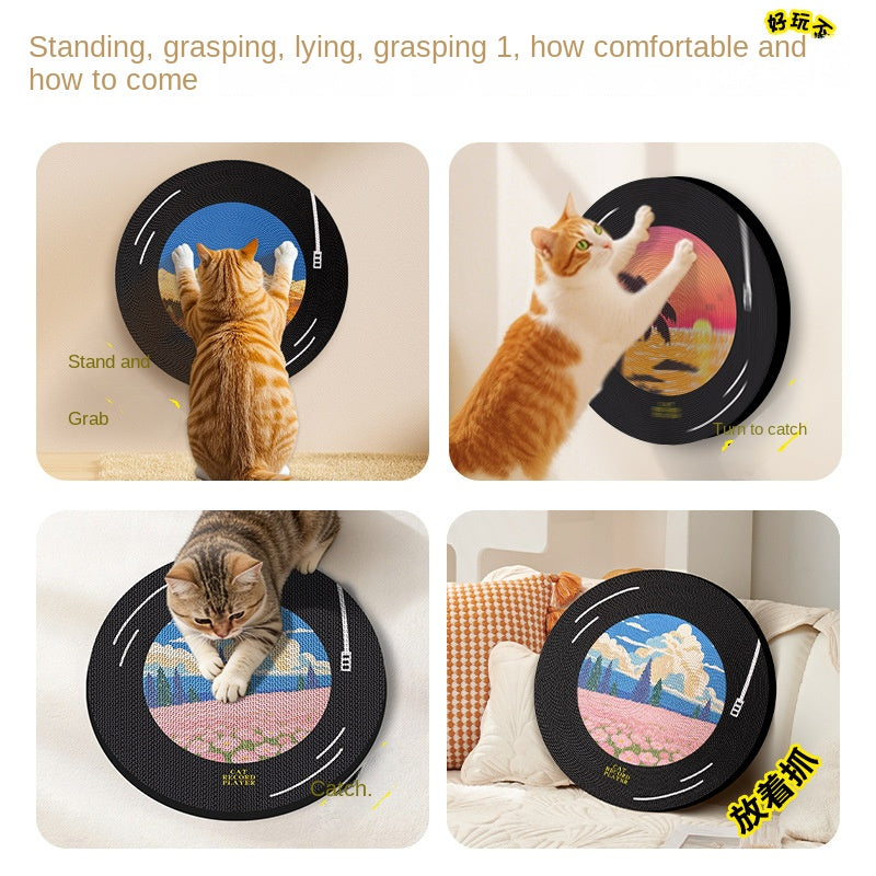 Vinyl Record Wall Cat Scratcher