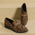 Women's Point Toe Block Heel Loafers