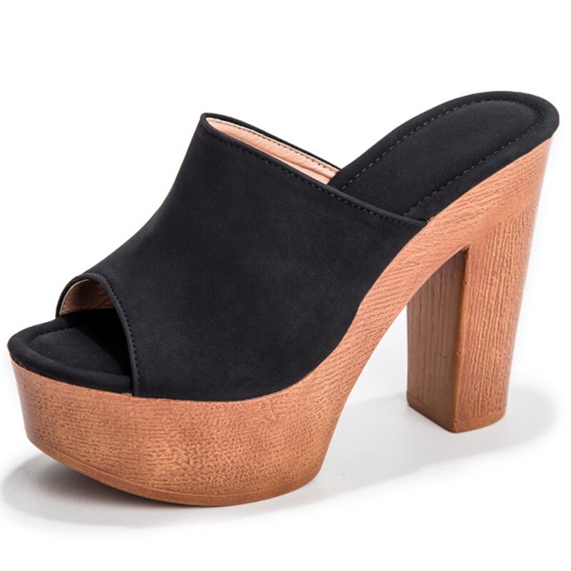 Women's Platform Rivet Mule Pumps