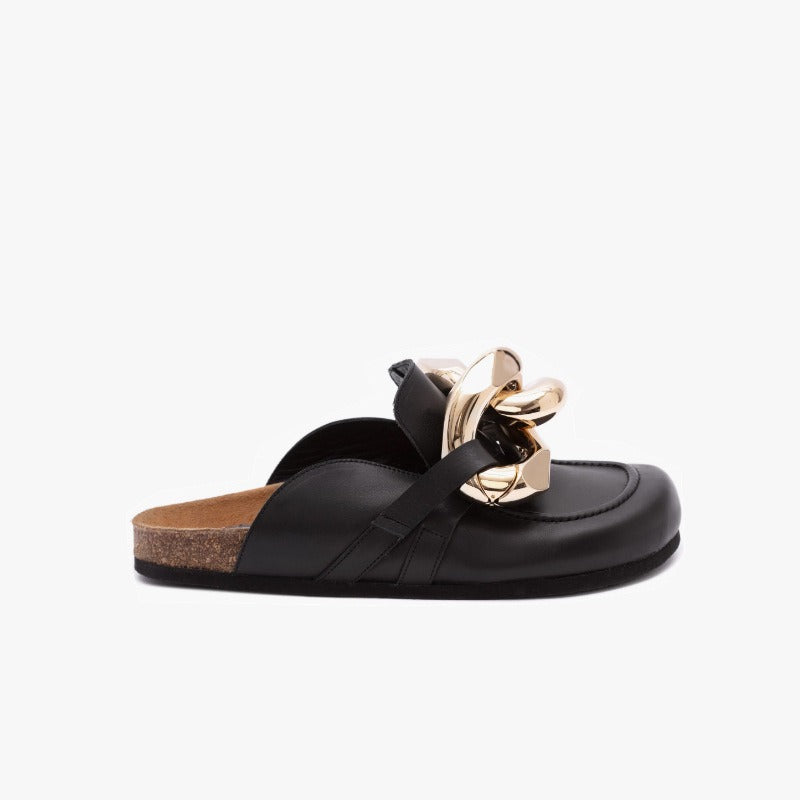 Women's Metal Chain Thick-Sole Mule Slippers