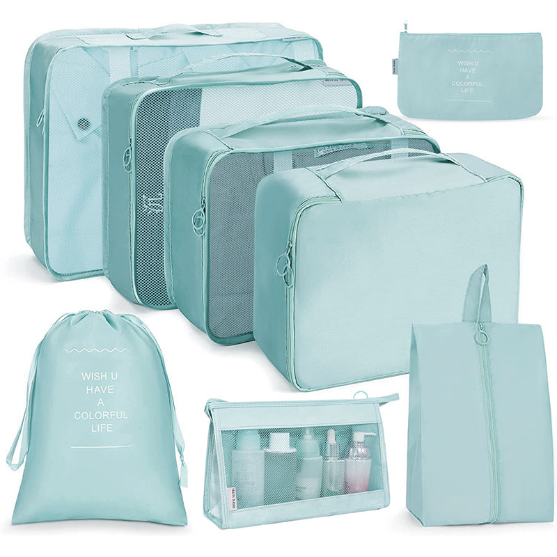 8-Piece Travel Organiser Set – Packing Cubes, Toiletry Bag & Shoe Bag
