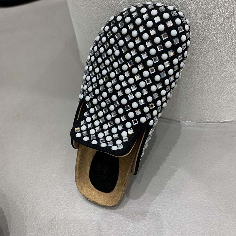 Women's Rhinestone Flat Slides