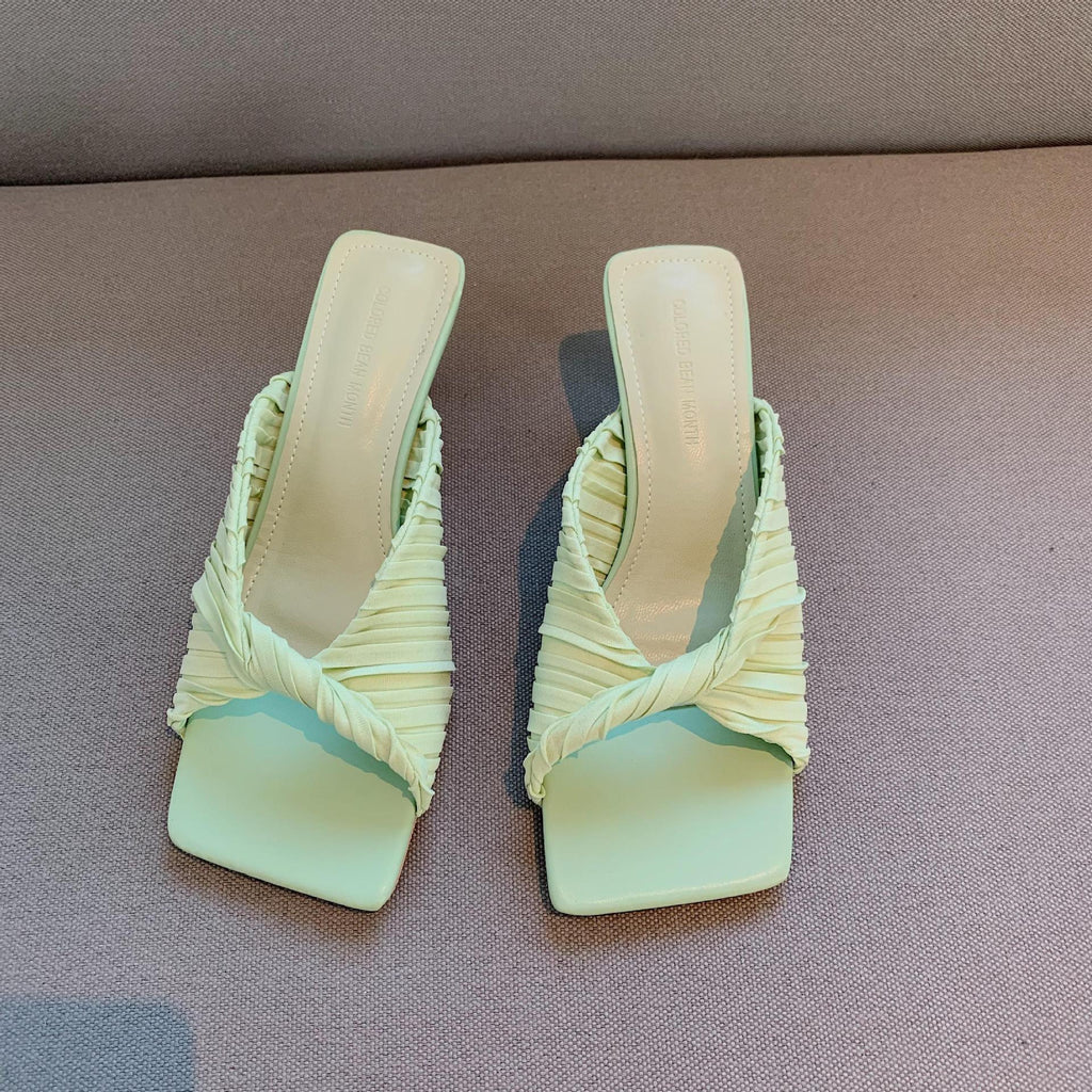 Women's Square Toe Fold Mules