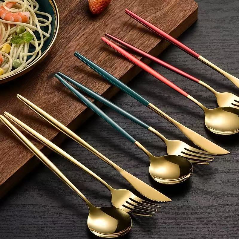 Portuguese Gold Cutlery 4-Piece Set