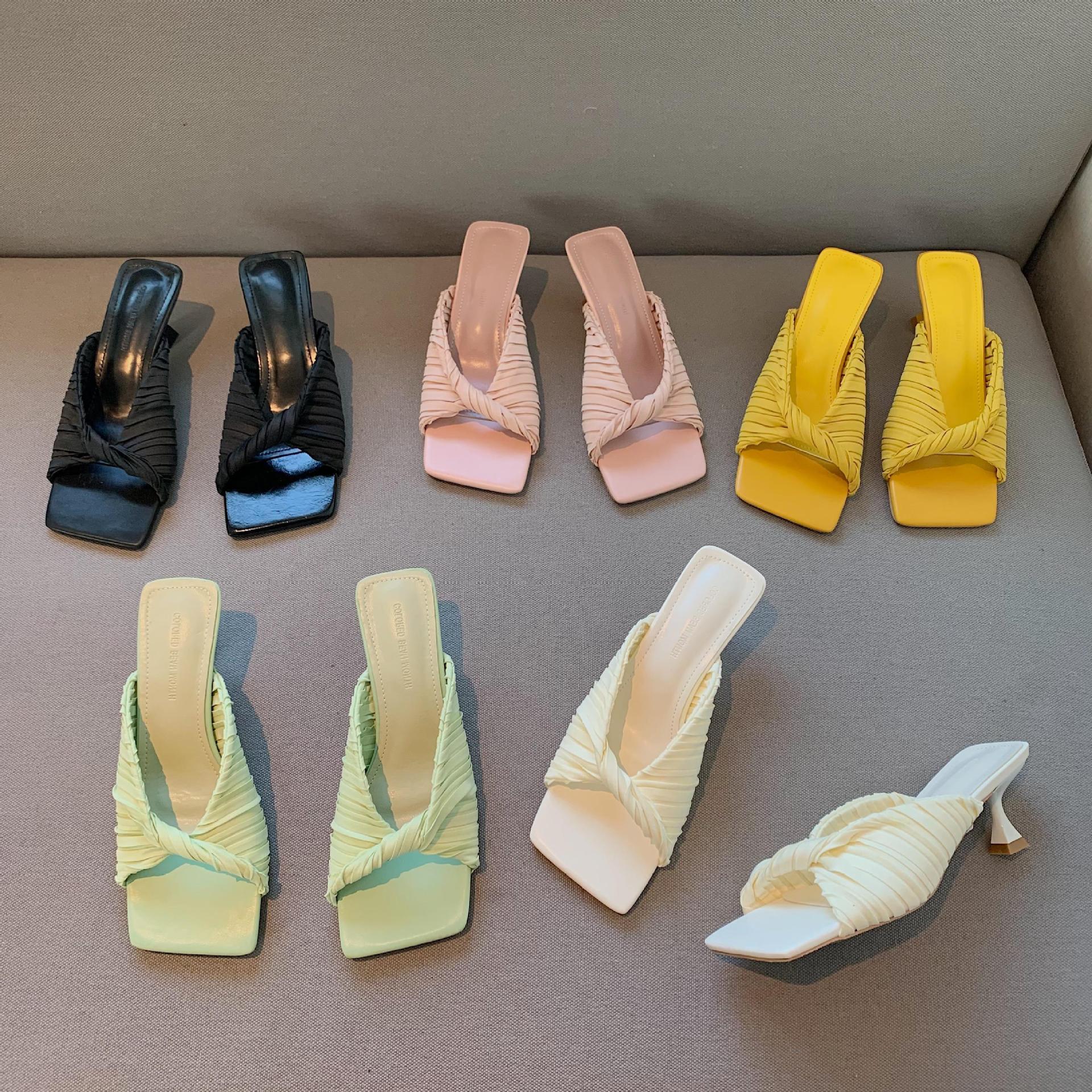 Women's Square Toe Fold Mules