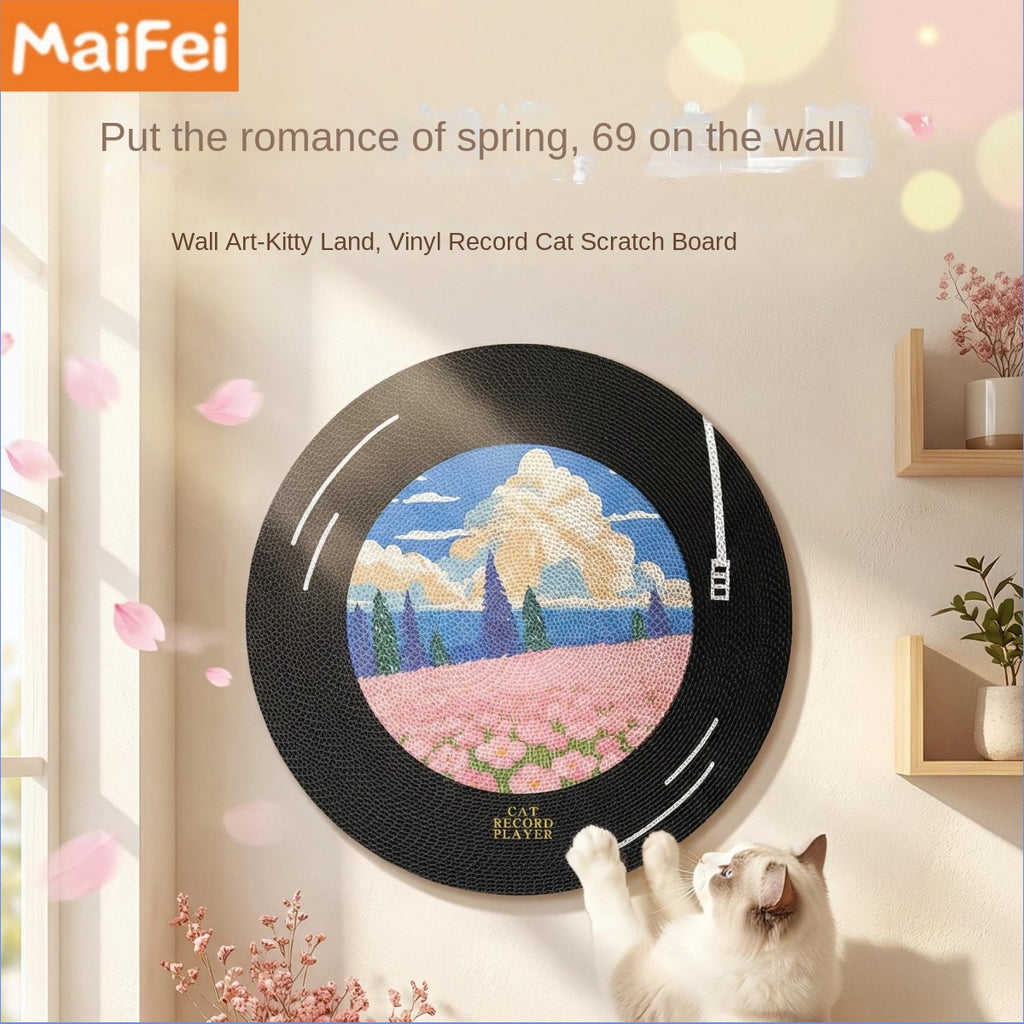 Vinyl Record Wall Cat Scratcher