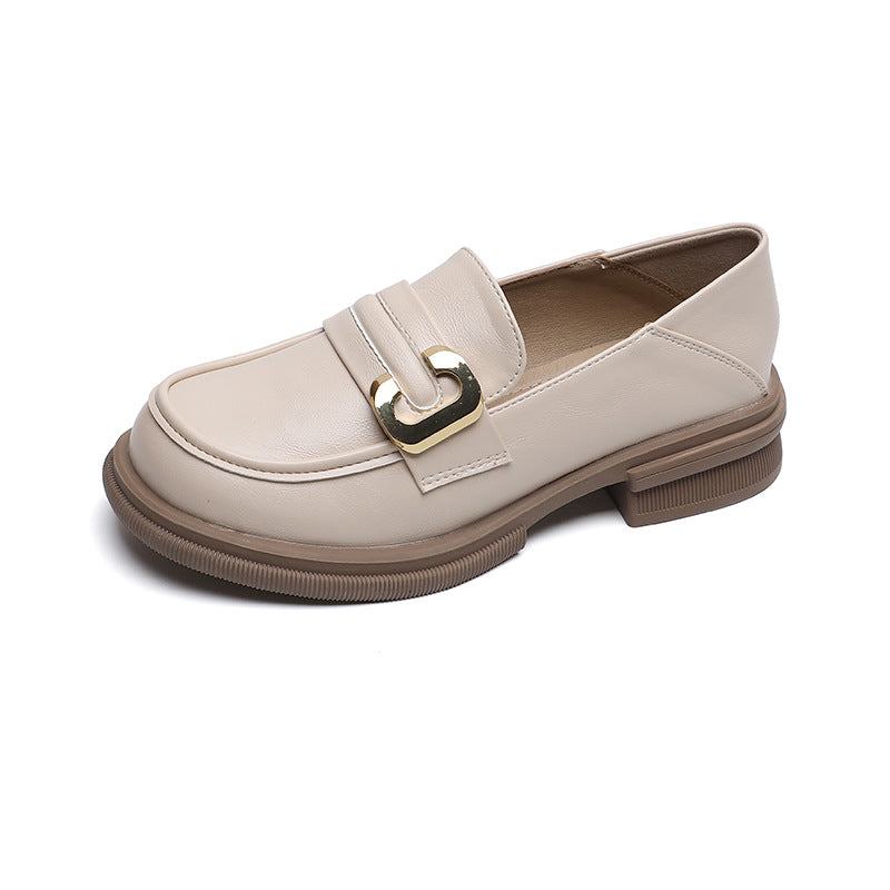 Women's Retro British Block Heel Shoes