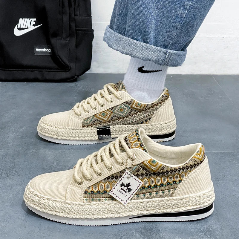 Men's Linen Espadrille Sneakers