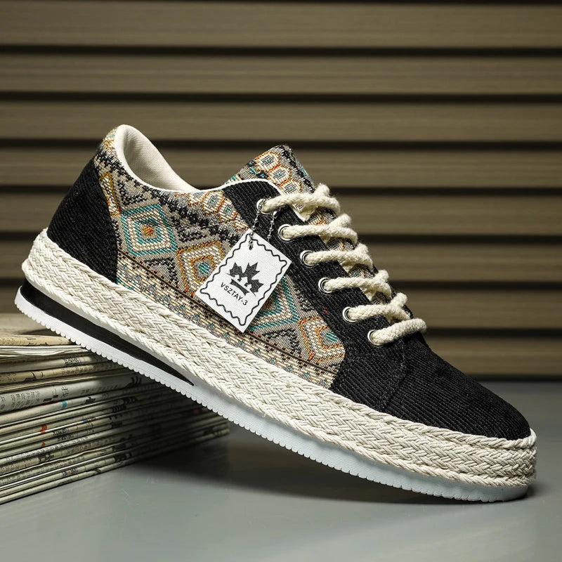 Men's Linen Espadrille Sneakers