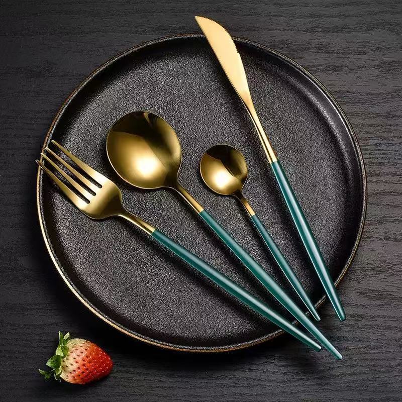 Portuguese Gold Cutlery 4-Piece Set