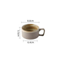Coarse Pottery Coffee Cup & Plate Set