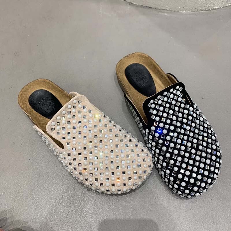Women's Rhinestone Flat Slides