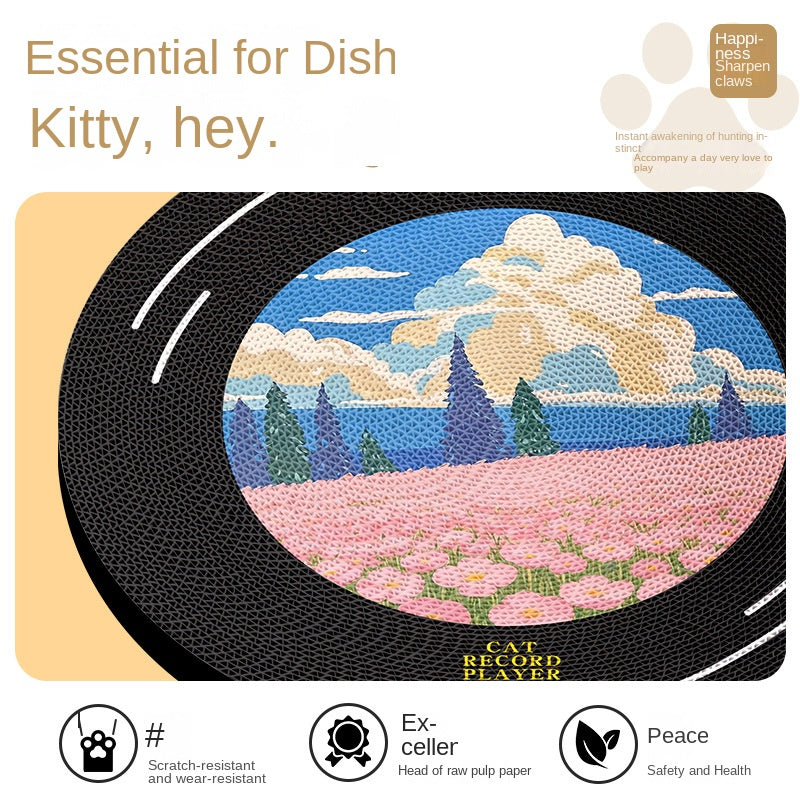 Vinyl Record Wall Cat Scratcher