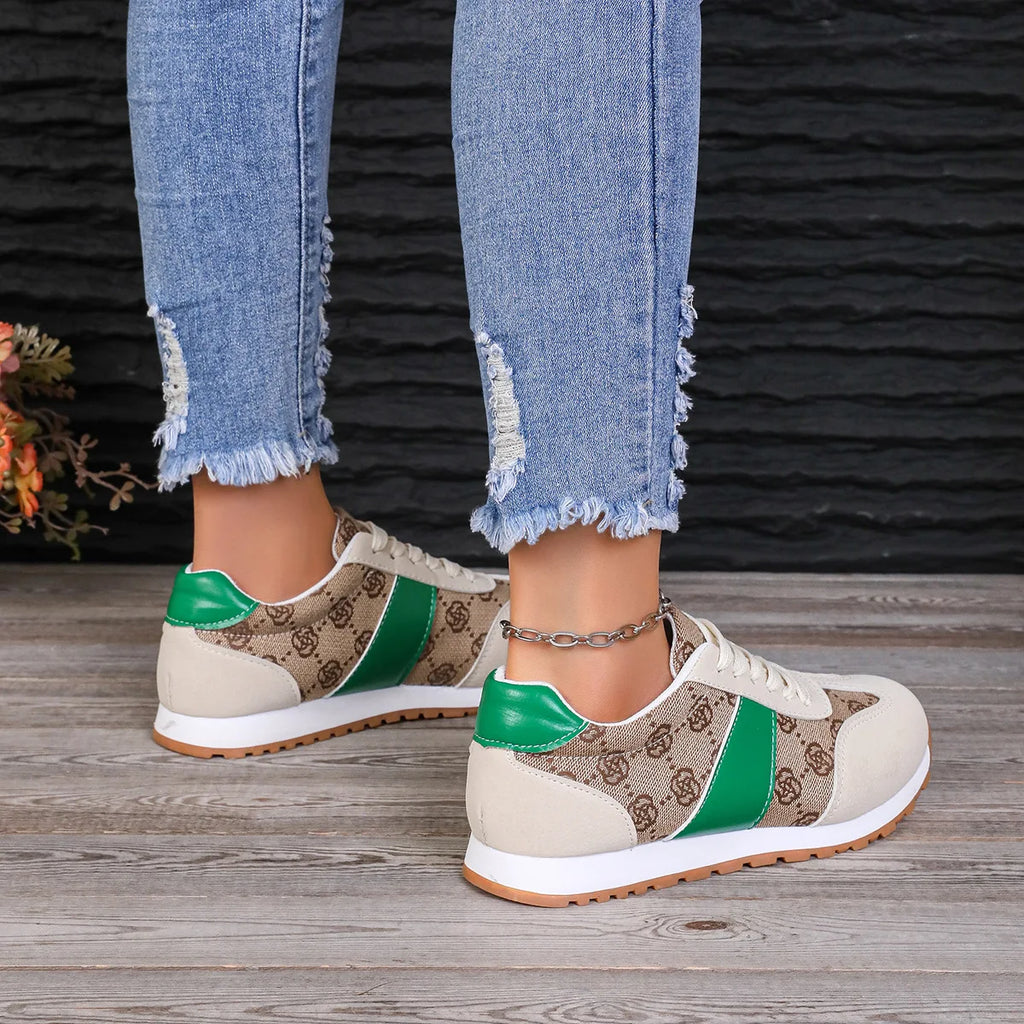 Women's Flower Design Platform Sneakers