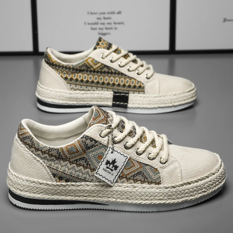 Men's Linen Espadrille Sneakers