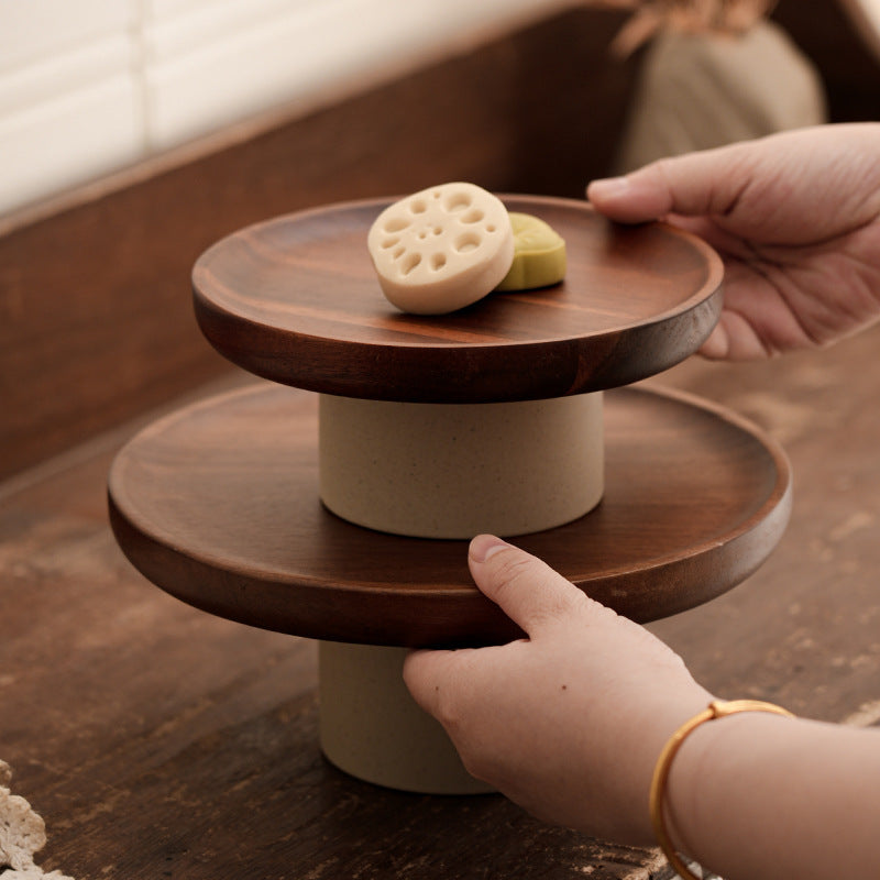 Acacia Wood Cake & Fruit Stand