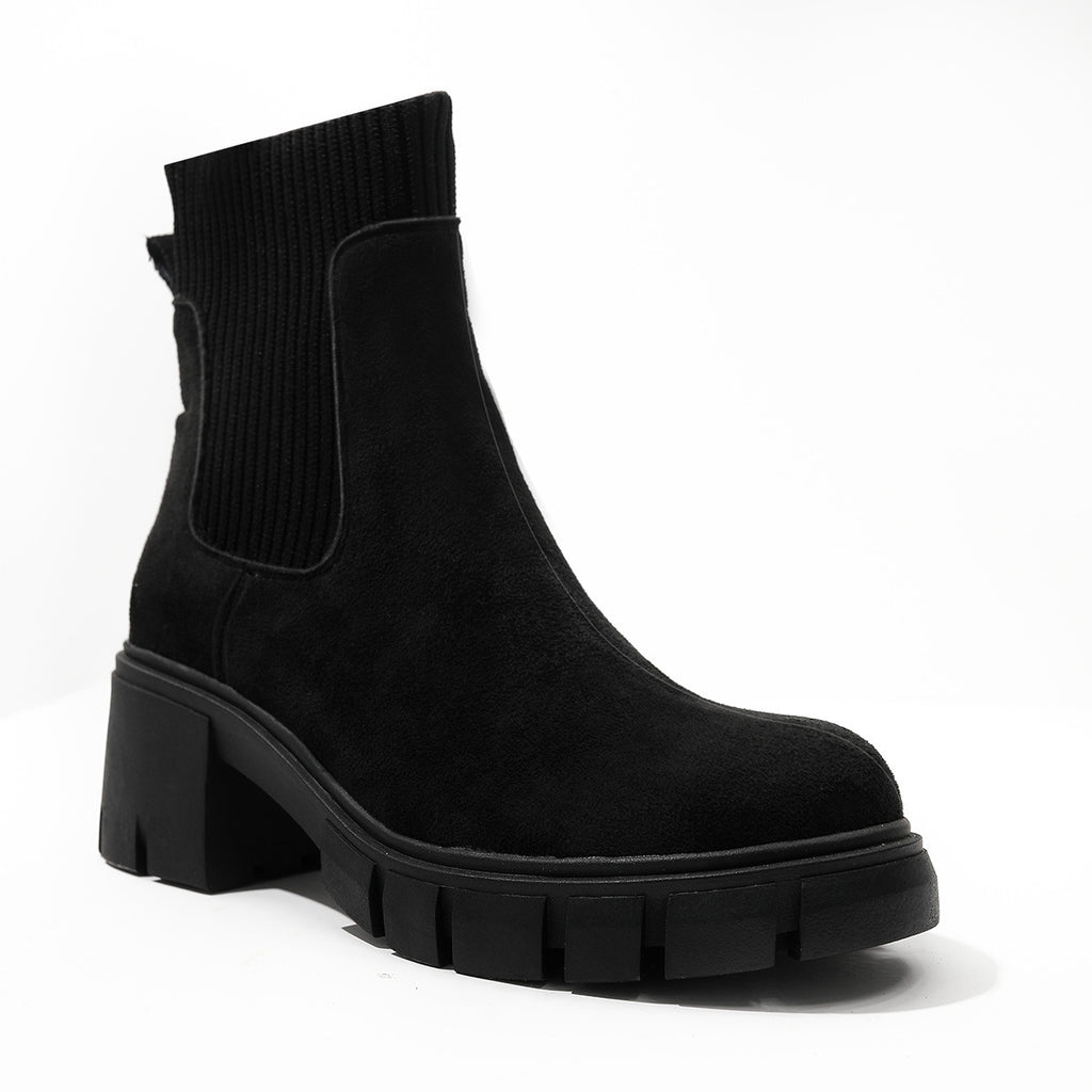 Women's Thick Heel Sock Martin Boots