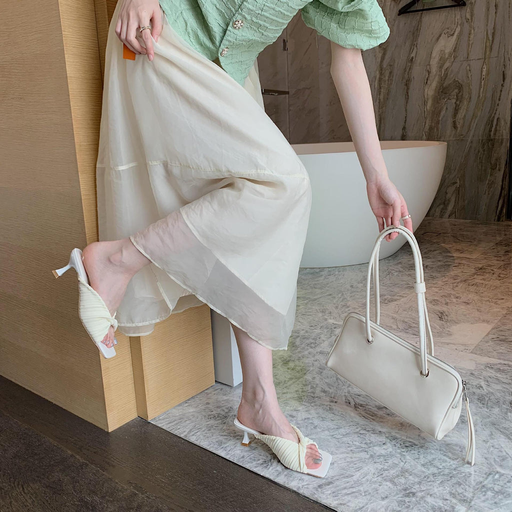 Women's Square Toe Fold Mules