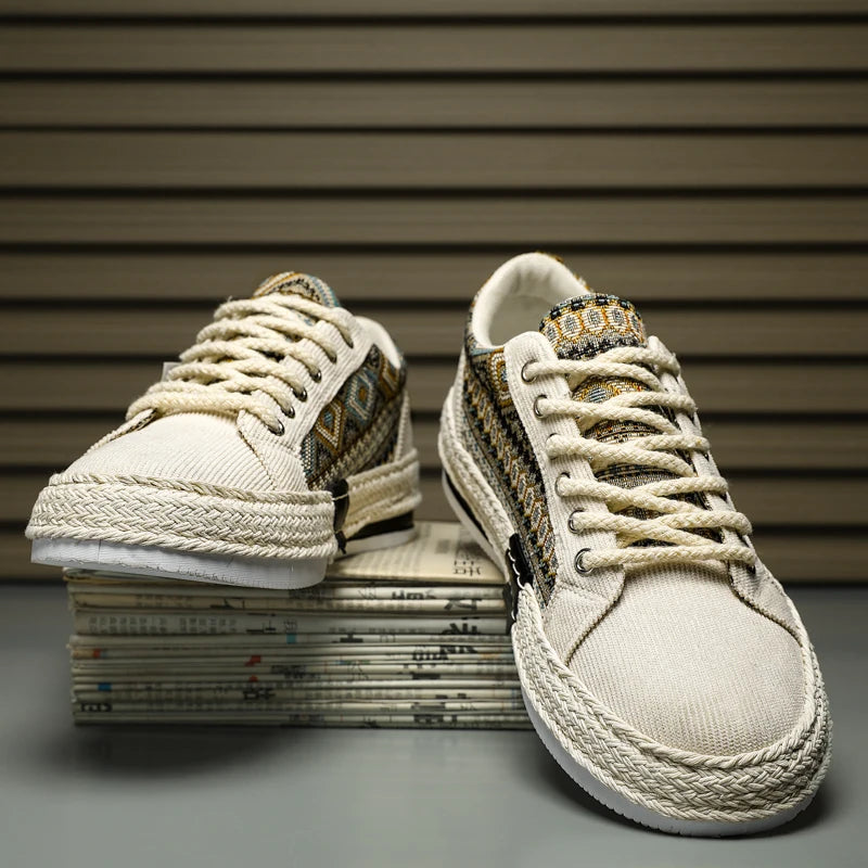 Men's Linen Espadrille Sneakers