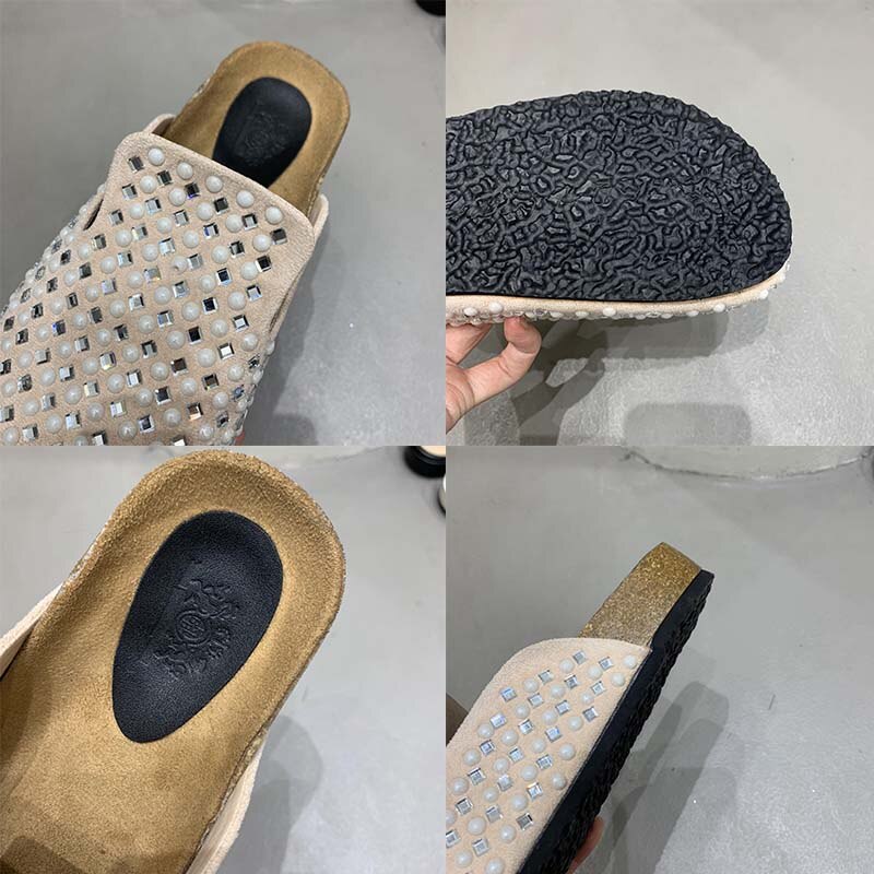 Women's Rhinestone Flat Slides