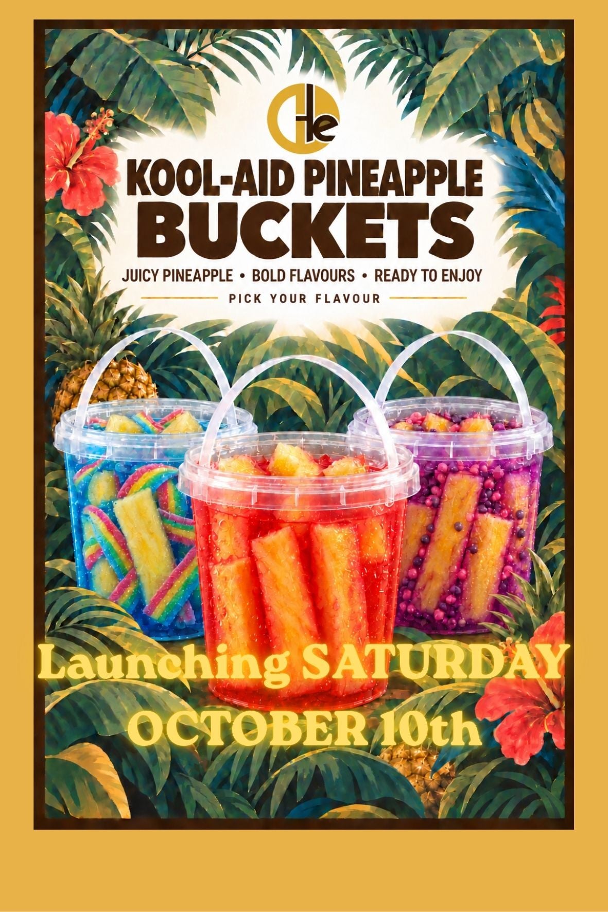 Kool-Aid Pineapple Buckets launching Saturday October 10th