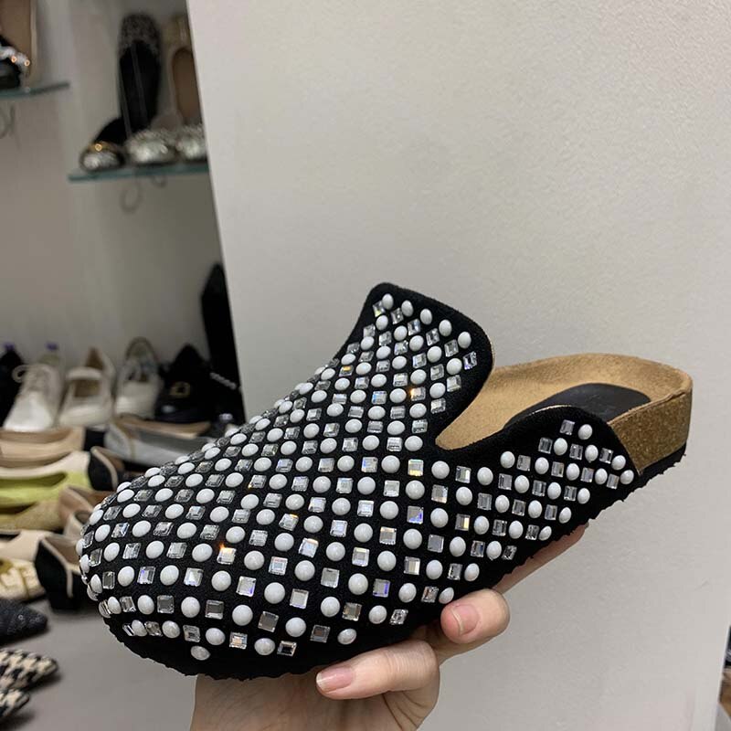 Women's Rhinestone Flat Slides