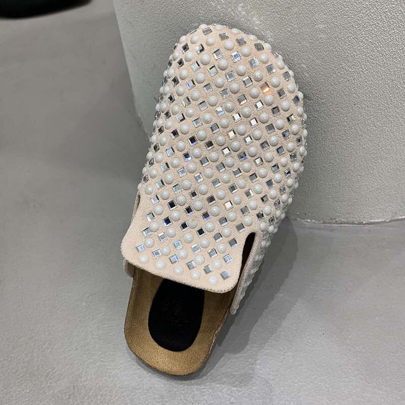 Women's Rhinestone Flat Slides