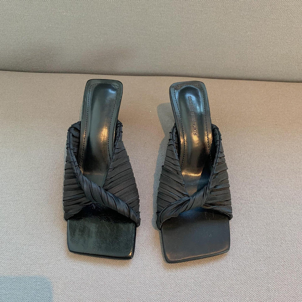 Women's Square Toe Fold Mules