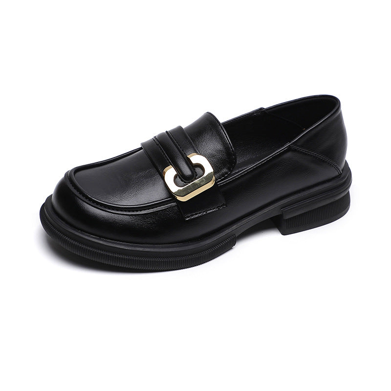 Women's Retro British Block Heel Shoes