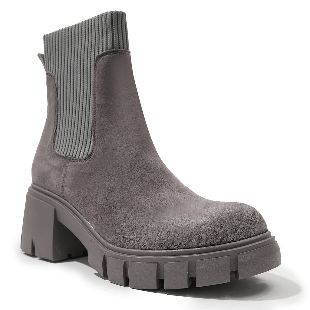 Women's Thick Heel Sock Martin Boots