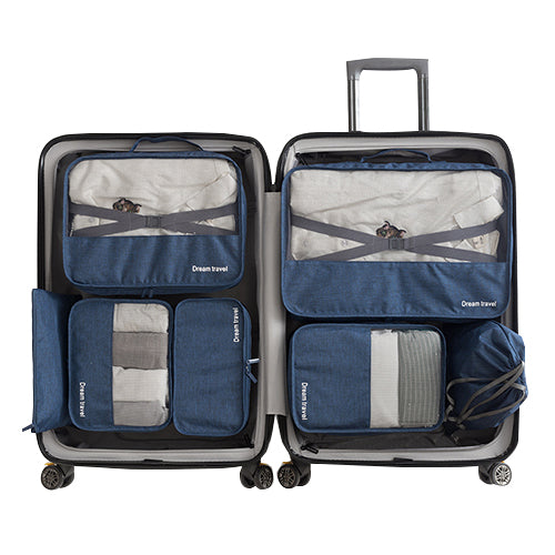 7-Piece Waterproof Travel Tote Set – Packing Cubes & Pouches