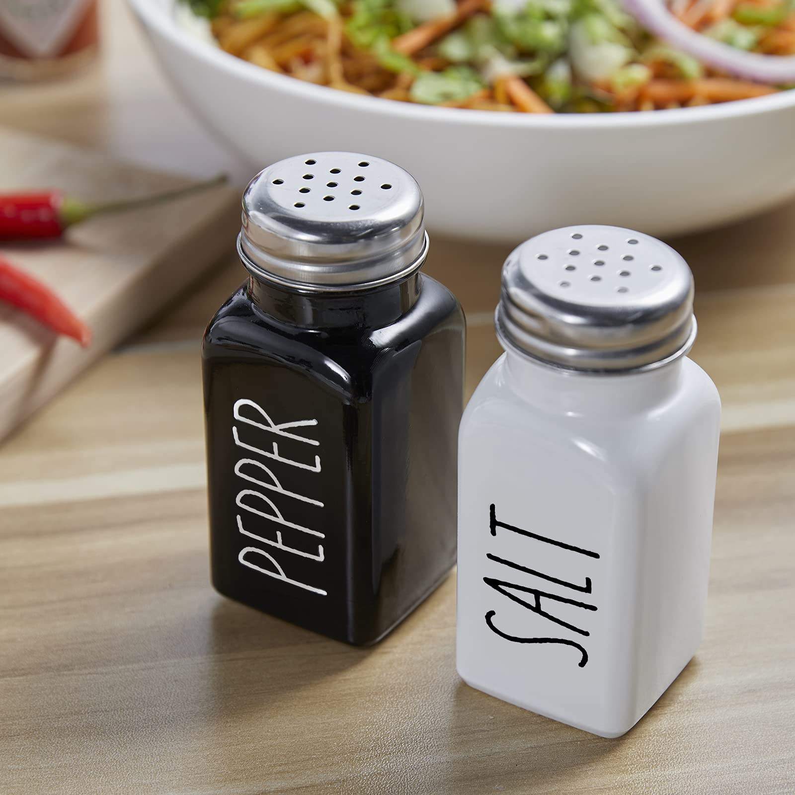 Black & White Seasoning Jar Set