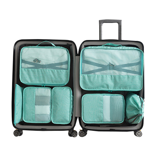 7-Piece Waterproof Travel Tote Set – Packing Cubes & Pouches