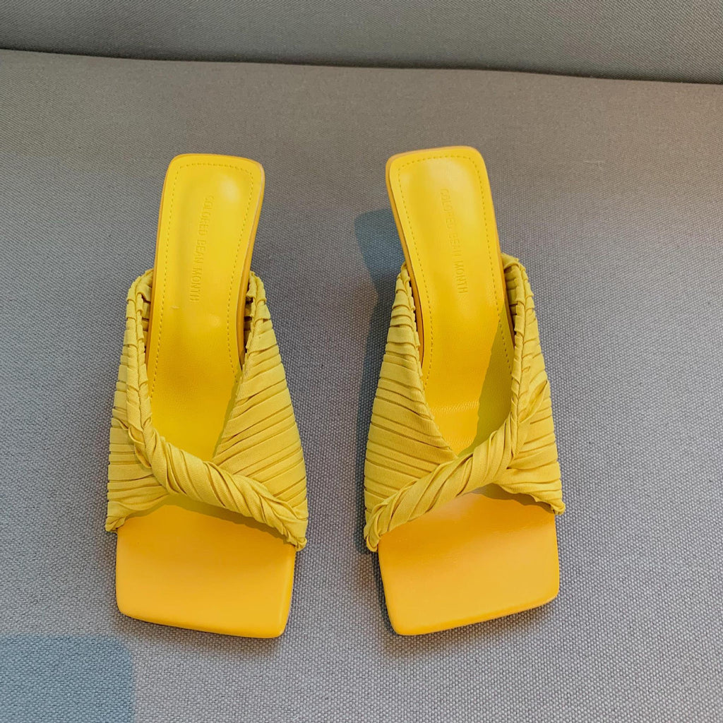 Women's Square Toe Fold Mules