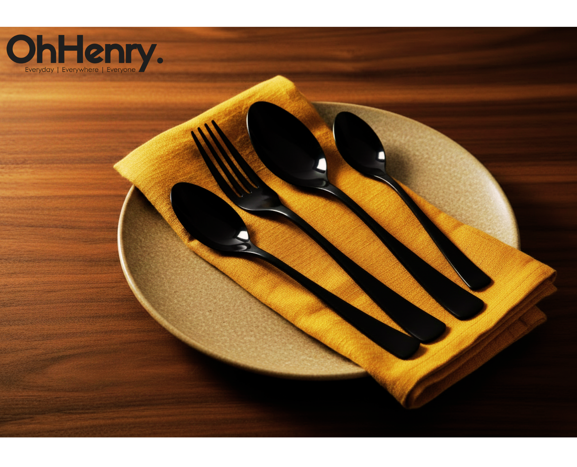 Titanium Black Cutlery Set