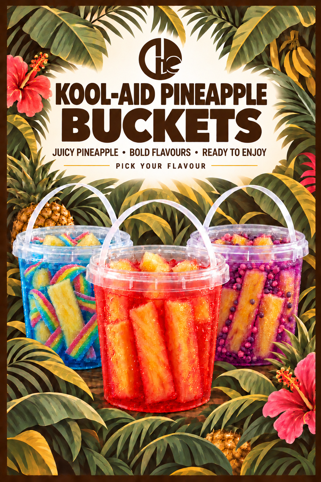 Kool-Aid Pineapple Buckets