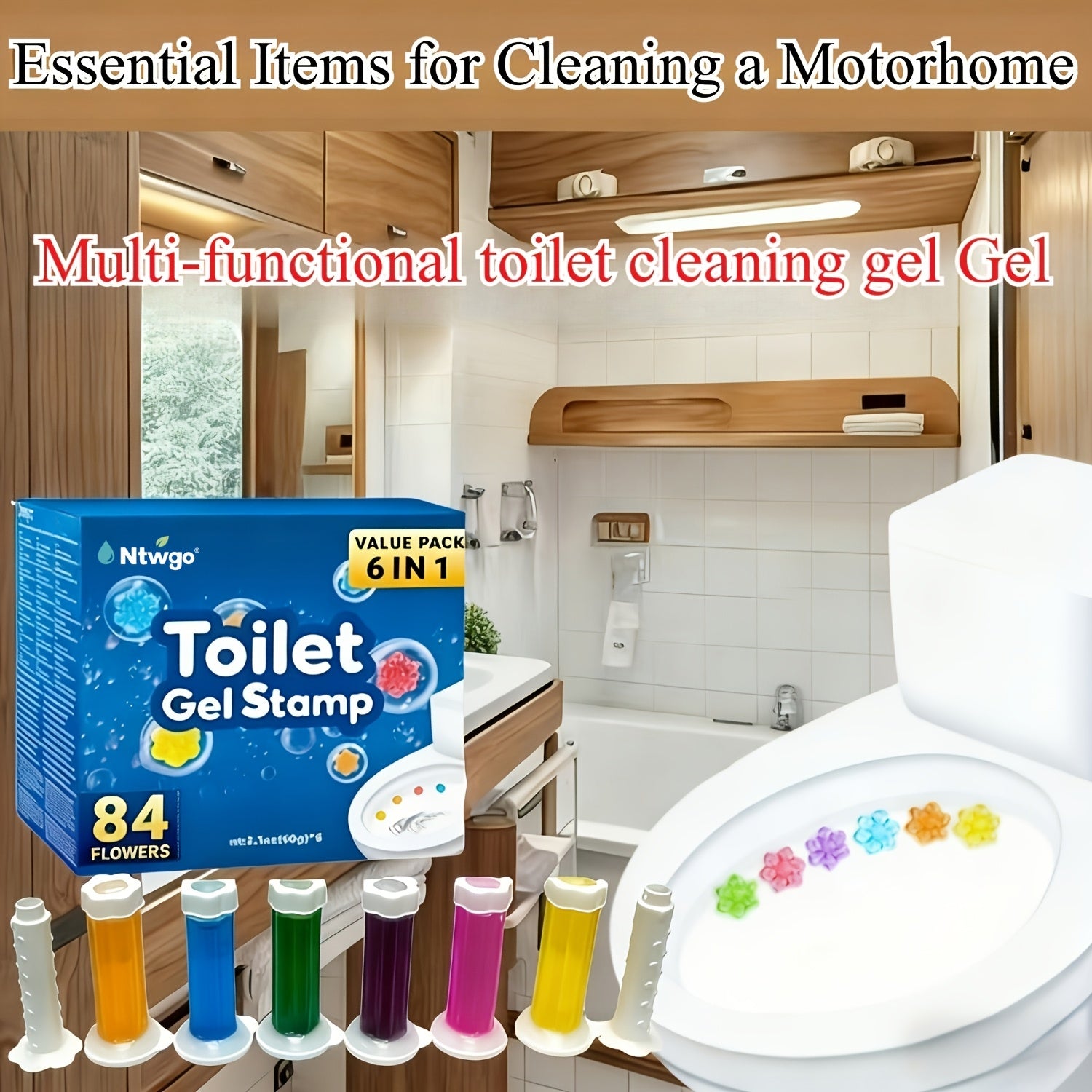 Multifunctional Flower Cleaning Gel  Cleaning Gel for Bathroom Cleaning Maintaining Freshness Toilet Cleaner Suitable for Toilets RV Bathrooms Kitchens and Drain Bathroom Cleaning Supplies